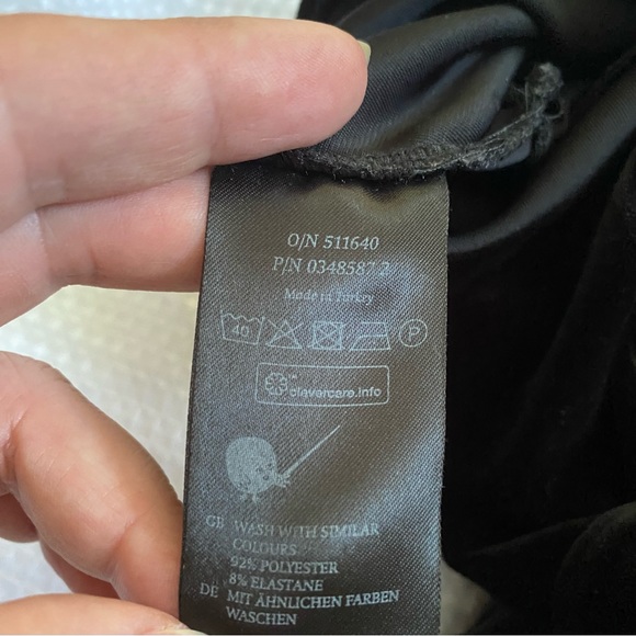 Monki Velvet Black Wrap Front Gothic Jumpsuit women’s size XS - Picture 12 of 16